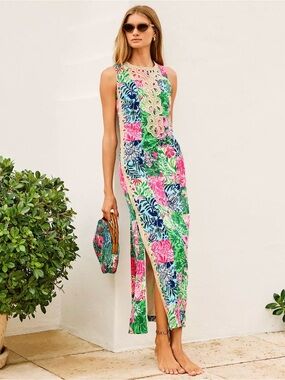 LILLY PULITZER Edita Maxi Dress - Women’s Size - Women’s Size 6 - Party Punch